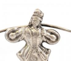 Ezüst(Ag) táncos miniatűr, jelzett, m: 10 cm, nettó: 32 g