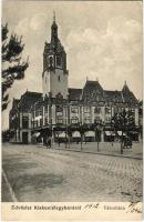 1912 Kiskunfélegyháza, Városháza, üzletek. Roykó B. kiadása (r)