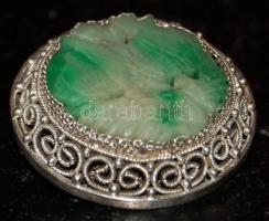 Dekoratív női, ezüst bross, féldrágakővel, Ag összsúlya 8,7g