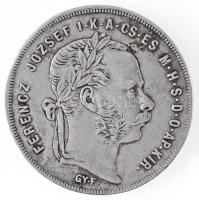 1870GYF 1Ft Ag "Ferenc József / Középcímer" Gyulafehérvár (12,26g) T:2- ph. kis karc Hungary 1870GYF 1 Forint Ag "Franz Joseph" Alba Iulia (12,26g) C:VF edge error, small scratch Huszár: 2139., Unger III.: 1464.b, Adamo M15