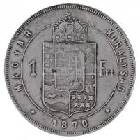 1870GYF 1Ft Ag "Ferenc József / Középcímer" Gyulafehérvár (12,26g) T:2- ph. kis karc
Hung...