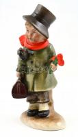 Bertram porcelán kisfiú. Kézzel festett, jelzett, kis kopásokkal. 16 cm