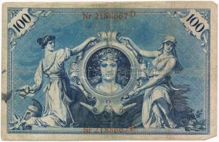 Német Birodalom 1898. 100M T:III- 
German Empire 1898. 100 Mark C:VG Krause#20