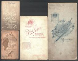 cca 1880-1910 össz. 10 db gyerek és felnőtt portré, keményhátú fotó kartonon, különböző, többségében...