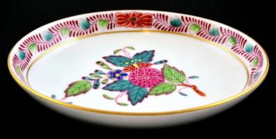 Herendi Apponyi Fantázia tálka mintás bonbonniere. Kézzel festett, jelzett, hibátlan. 9,5x7,5 cm