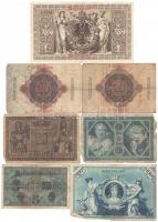 Német Birodalom 1908. 100M + 1910. 20M + 1000M + 1914. 20M + 1915. 20M + 1917. 5M + 1918. 20M T:III-...