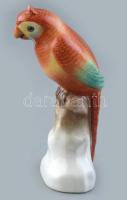 Herendi papagáj, kézzel festett, jelzett, hibátlan m: 11 cm