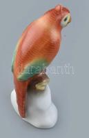 Herendi papagáj, kézzel festett, jelzett, hibátlan m: 11 cm