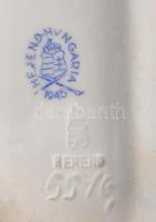 Herendi malacos lány, kézzel festett, jelzett (Vastaghné)  (apró lepattanással a fülön), 13x9 cm