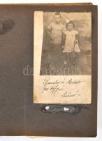 cca 1890-1950 össz. kb. 80 db gyerek és felnőtt portré valamint csoport- és életkép, fotó vászonköté...