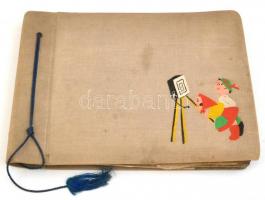 cca 1890-1950 össz. kb. 80 db gyerek és felnőtt portré valamint csoport- és életkép, fotó vászonköté...