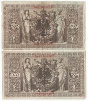Német Birodalom 1908. 100M + 1910. 1000M (2x) + 1917. 5M (2x) + 1918. 20M T:III-IV 
German Empire 1...