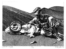 M. Kiss Gusztáv (1949-) Széchenyi szeriográfia 20/15 szignált 26x19cm