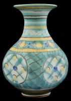 Iparművészi Vállalatos Gorka váza, mázas kerámia, jelzett, apró kopásnyomokkal, m: 17 cm