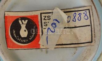 Iparművészi Vállalatos Gorka váza, mázas kerámia, jelzett, apró kopásnyomokkal, m: 17 cm