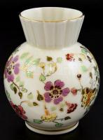 Zsolnay pillangómintás váza, kézzel festett, apró kopásnyomokkal, jelzett, m:12 cm