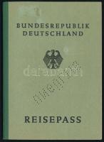 1953 Mannheim, Bundesrepublik Deutschland által kiállított fényképes útlevél / German passport