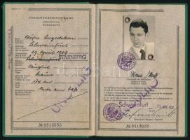 1956 Schweinfurt, Bundesrepublik Deutschland fényképes útlevél / German passport