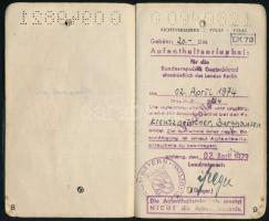 1972 Republik Österreich fényképes útlevél / Austrian passport