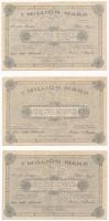 Németország / Weimari Köztársaság / Hannover 1923. 1.000.000M (3x) "A, B, Ba" sorozatok T:...