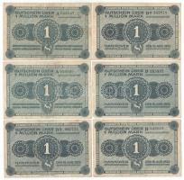 Németország / Weimari Köztársaság / Hannover 1923. 1.000.000M (6x) "A, B, Ba" sorozatok (mindegyikből kettő) T:II,III  Germany / Weimar Republic / Hannover 1923. 1.000.000 Mark (6x) "A, B, Ba" series (two from all of them) C:XF,F