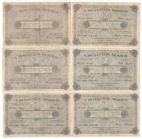 Németország / Weimari Köztársaság / Hannover 1923. 1.000.000M (6x) "A, B, Ba" sorozatok (m...