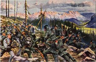Heves harcok / Heißer Kampf / WWI Austro-Hungarian K.u.K. military, mountain attack s: K. Schnorpfeil