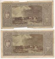 1939. 5P (8x) + 1945. 50P (2x) T:III,III-