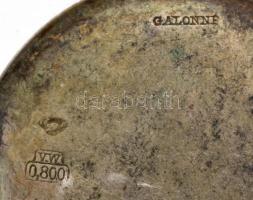 Ezüst(Ag) lovas lemez, jelzett, d: 3,8 cm, nettó: 3,3 g