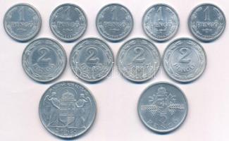 1941-1944. 1P Al (5x) + 1941-1943. 2P Al (4x) + 1943. 5P Al "Horthy Miklós születésének 75. évf...