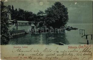 1898 Abbazia, Opatija; Angiolina Seebad / bath, beach, bathers (EK)