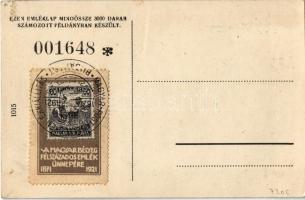 Budapest VI. Andrássy út 25. A magyar levélbélyeg 50 éves jubileumára kiadott emléklap, Levélbélyegg...