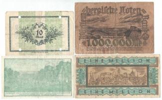 Németország / Weimari Köztársaság 1918-1923. 4db-os szükségpénz tétel, helyi kiadások Altona, Bonn, ...