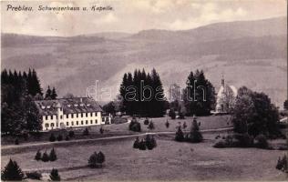 1912 Preblau, Schweizerhaus u. Kapelle / Swiss house, chalet, chapel. Kunstverlag S. Frank (EK)