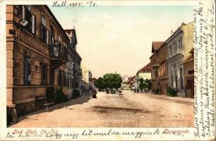 1905 Bad Hall, Promenade / street view, shop of Geistberger. Originalaufnahme und Verlag F. E. Brandt (EK)