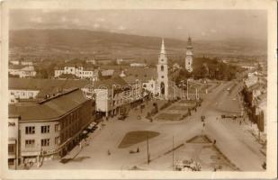 1949 Zólyom, Zvolen; tér, templomok, mozi / Námestie / square, churches, cinema, shops