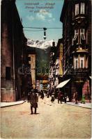 1911 Innsbruck, Herzog Friedrichstraße mit gold. Dachl / street view, shops, Golden Roof