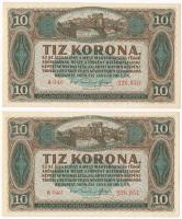 1920. 10K (2x) sorszámkövetők T:I- Adamo K14
