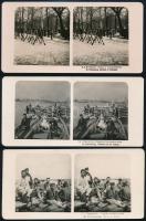 cca 1900-1920 Vegyes sztereófotó tétel (Svédország, Verona, Norvégia, Szentpétervár, stb.), 12 db, 1...