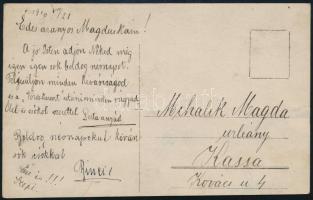 1910 Hűvösvölgy, Nagyrét, Úr hölgytársaságban, fotólap, 14×8,5 cm