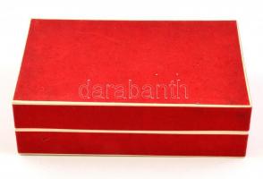 Zsolnay bambusz-mintás két személyes mokkás csésze készlet, díszdobozban. Kézzel festett, jelzett, h...