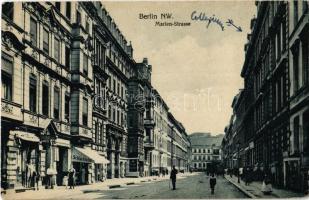 Berlin, Marie-Strasse, Schlächterei / street view, butchery, shops. Verlag H. Lundt (EK)