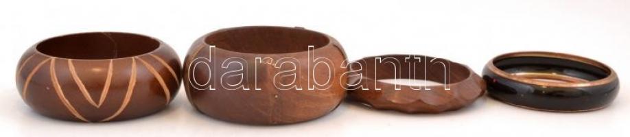 4 db fa és fém karperec