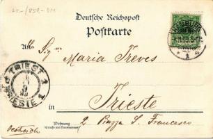 1899 Hamburg, Uhlenhorster Fährhaus / ferry house. Kunstanstalt Karl Leykum Künstlerpostkarte No. 7....