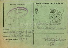 1941 Boldog Karácsonyi és Újévi Ünnepeket az Orosz Földről. A Haditudósító Szd. kiadása. Tábori Post...