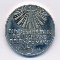 NSZK 1979G 5M Cu-Ni "Otto Hahn" T:1 (PP) kis patina, ujjlenyomat
FRG 1979G 5 Mark Cu-Ni C...