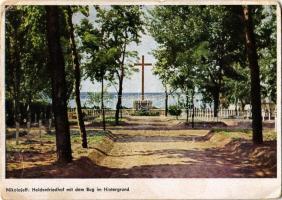 1944 Mykolaiv, Nikolaev, Nikolayev, Nicolaieff; Heldenfriedhof mit dem Bug im Hintergrund / military heroes cemetery, monument (EK)