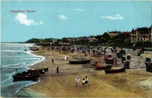 Bansin (Heringsdorf), Ostseebad / beach, boats, children. Julius Simonsen No. 6732.