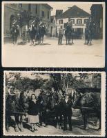 cca 1920-1950 Lovas fotók, 4 db, 11×8 és 9×14 cm között