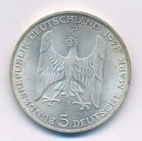 NSZK 1978D 5M Ag "Gustav Stresemann születésének 100. évfordulója" T:1-,2 kis patina FRG 1...